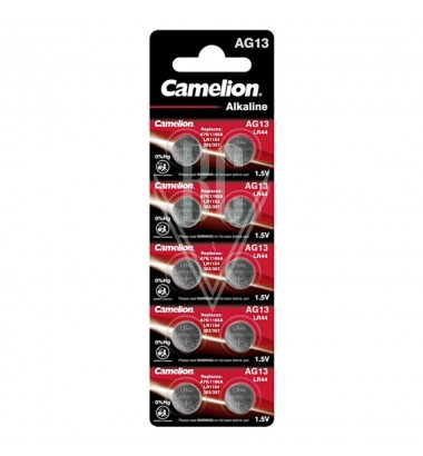 Camelion Buttoncell Battery AG13 LR44 LR1154 303 357, 10 Pack