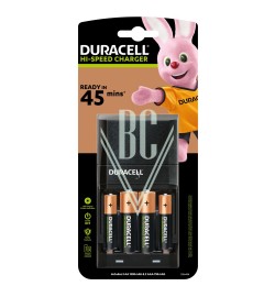 Duracell Charger CEF27 45-min, incl. 2xAA & 2xAAA Rechargeable Batteries