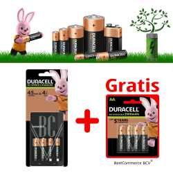 PROMOTION 1 x Duracell Charger CEF14 Set + FREE 4 Pack AA 2500mAh